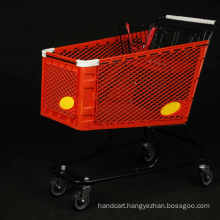 Supermarket Plastic Plastomer Shopping Hand Trolley Cart